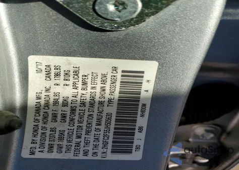 2018 Honda Civic Lx z USA, uszkodzony, nr VIN 2HGFC2F55JH505630